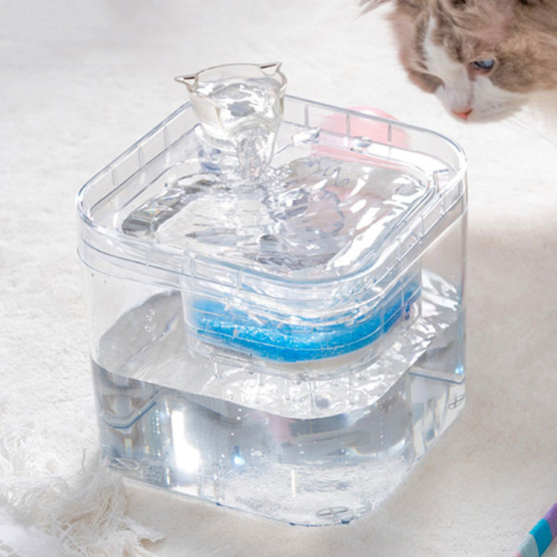宠物饮水机透明喂循环过滤猫狗饮水器智能宠物自动水器过滤流动水