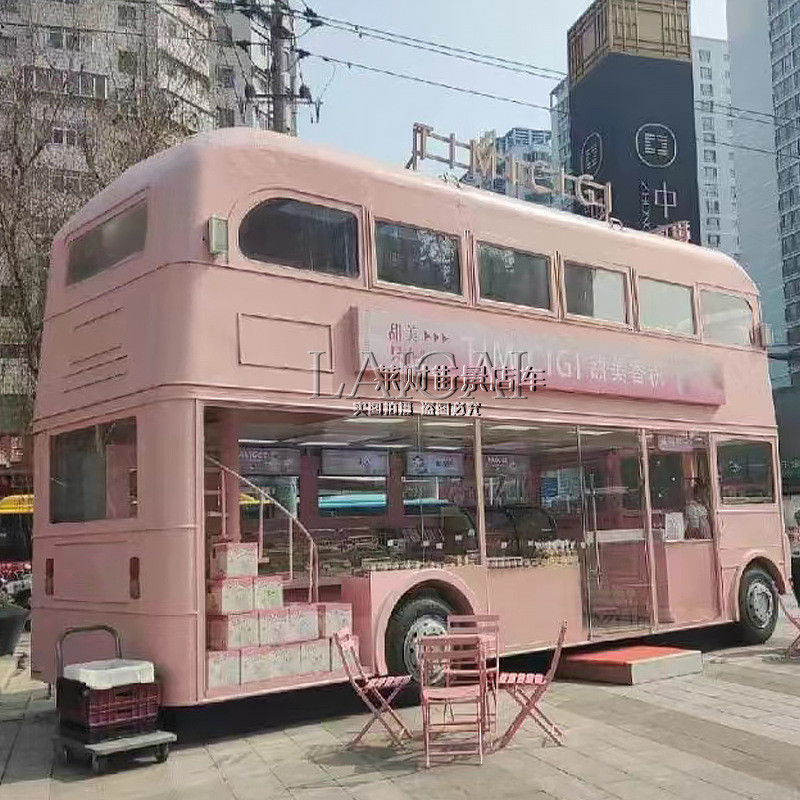 英伦巴士餐车巴士双层移动餐饮车复古网红餐车厂家可移动商用餐车