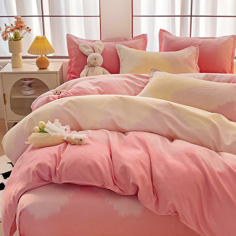 床单四件套被套少女单人学生宿舍床单式磨毛单件被罩卡通床上用品