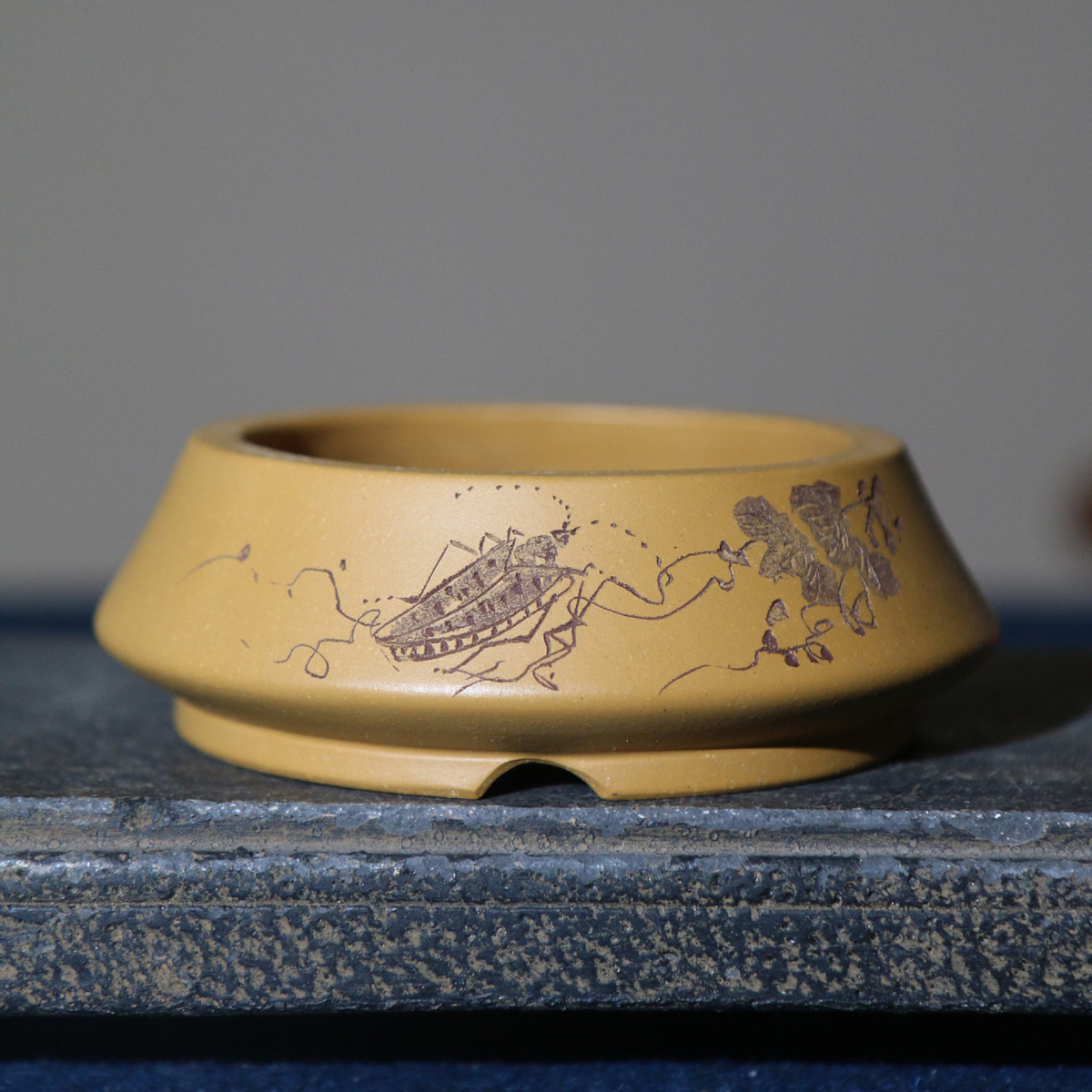 宜兴紫砂花盆手工盆景盆禅意微型盆掌上盆栽苏玲名家盆精工