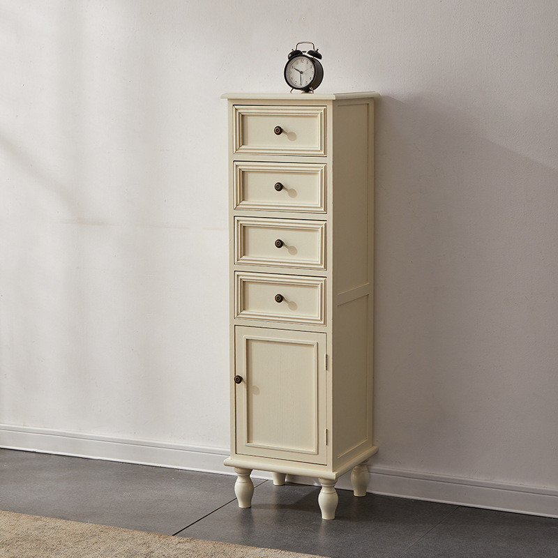 斗柜实木美式收纳储物柜边柜靠墙玄关柜卧室床客厅五斗柜欧式柜子