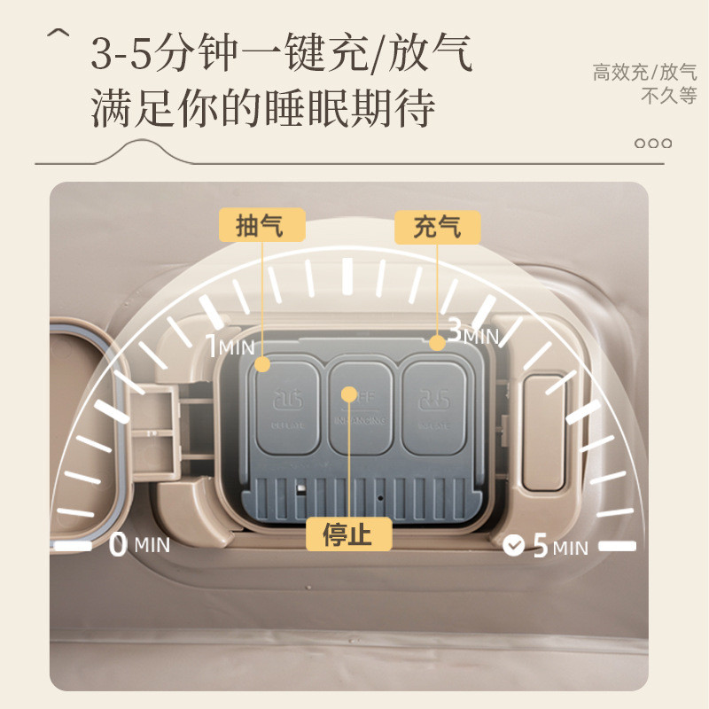 自动充气床垫小兔毛帐篷户外露营睡垫家用便携打地铺冲气垫床地垫