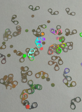 6mm绿色美甲亮片pet耐溶剂树叶枫叶闪光片金葱粉厂家七彩金葱片