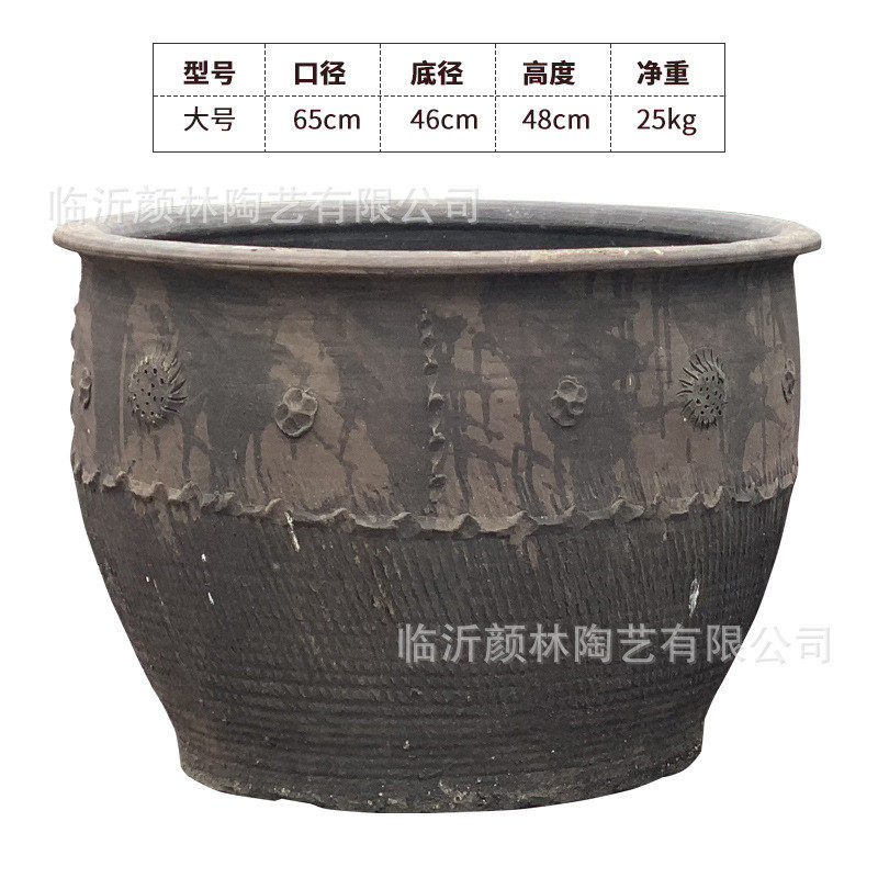 土陶缸盆陶盆装饰缸陶缸民宿土盆瓦缸大盆睡莲盆荷花缸大花盆