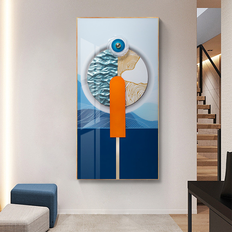 福雕玄关新中式立体浮雕新款装饰画客厅背景家饰餐厅走廊墙面挂件