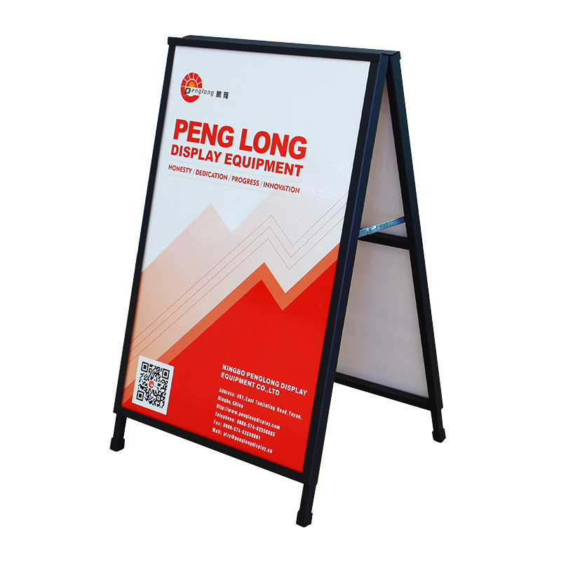 折叠供应铁质双面展架插入式展架a型展架翻盖手提式厂家