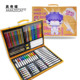 真奇喵158件套虎年木盒礼品绘画套装 儿童文具用品 卡通水彩笔套装