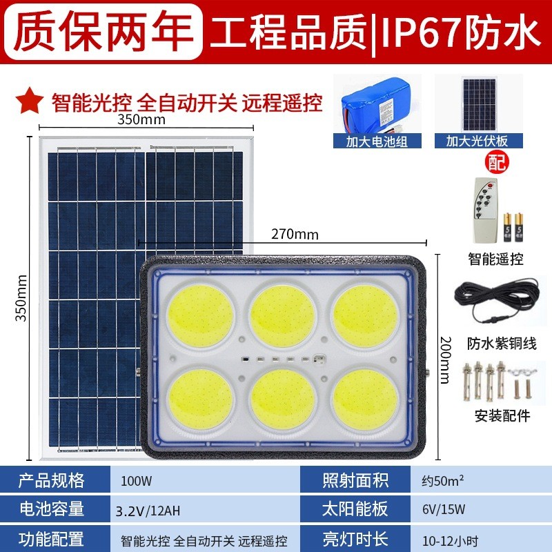 太阳能板户外灯新款路灯家用庭院灯超亮室外投光灯led照明