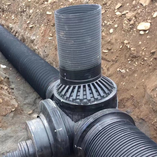 hdpe塑料成品检查井直通排污并流槽沉泥雨水三通四通450井筒管700