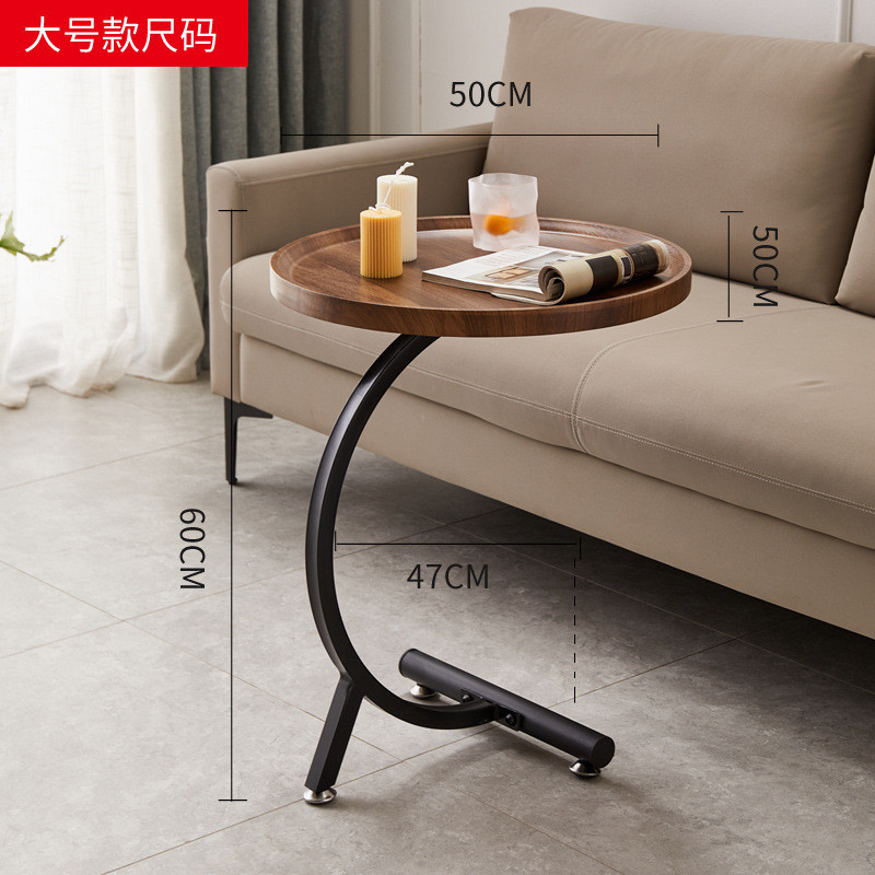 现代简约小户型茶几角几双层小圆桌子迷你小户型沙发家用客厅边桌