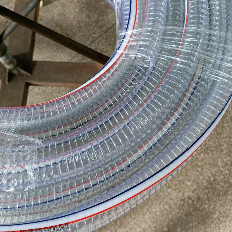 厂家pvc带钢丝金属2寸三寸塑料透明钢丝软管管加厚增强软管定制