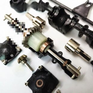 合金车桥升级rc金属零件配件传动轴减震改装车原车六驱遥控车