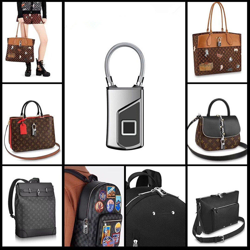 居家旅行安全便捷指纹挂锁箱包高端门/柜/窗/盒电子锁头防水