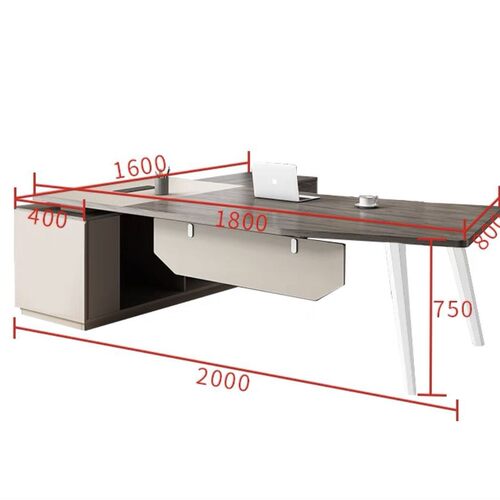 现代简约板式大班台老板办公桌椅组合总裁桌经理主管办公室桌子