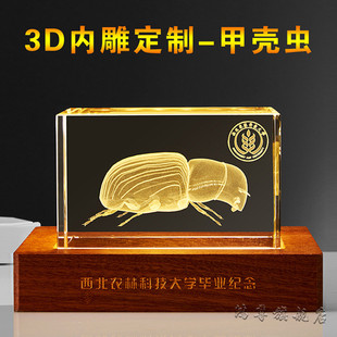 大学同学聚会纪念品周年校庆宣传商务庆典毕业礼品水晶内雕摆件