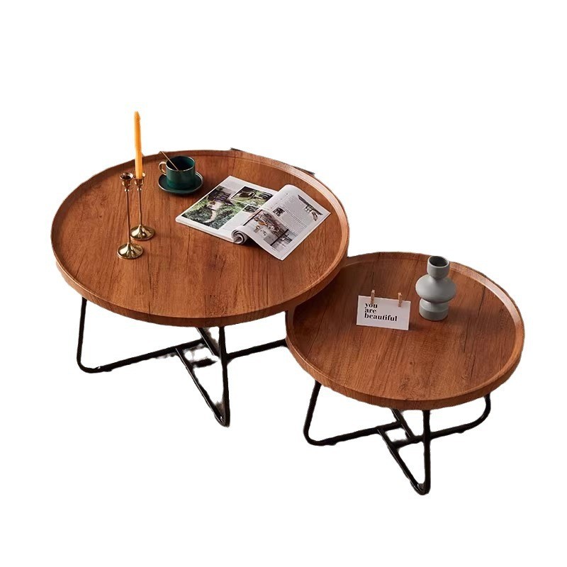 茶几客厅家用桌子小户型轻奢现代简约圆形简易阳台矮北欧极简边几