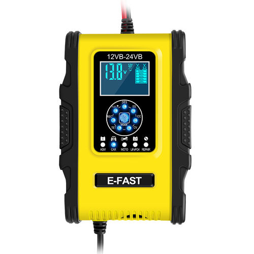 E-FAST12V24V7段电瓶充电机磷酸铁锂电池充电器AGM摩托车汽车