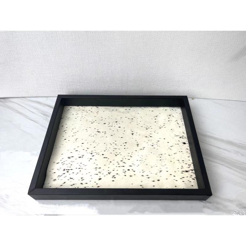 轻奢简约摆设马毛相框托盘摆件样板间桌面装饰品现代北欧软装斑点