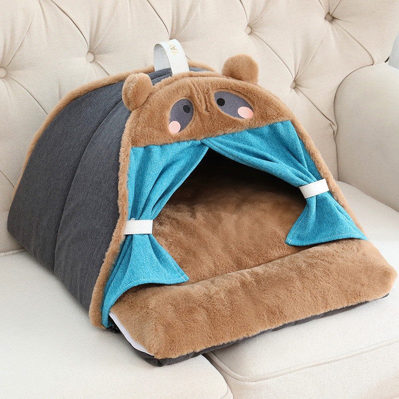 猫窝冬季封闭式四季通用猫咪床猫屋别墅宠物用品可拆洗保暖猫帐篷