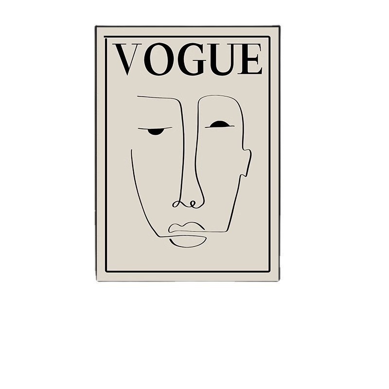 北欧抽象时尚玄关挂画ins风人物客厅装饰画黑白极简线条餐厅壁画