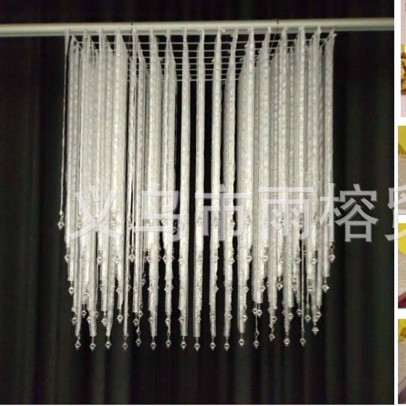 雨榕雪纱螺纹缎带亚克力吊坠悬挂吊帘挂帘珠帘装饰婚庆婚礼道具带