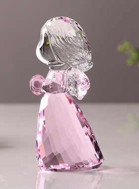 si6k桌面小天使摆件情人节人物公主办公室水晶装饰书桌摆件纪念日