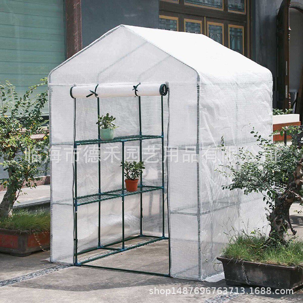 外贸pe外罩走入式温室保温保暖花房阳光房花架多肉暖房