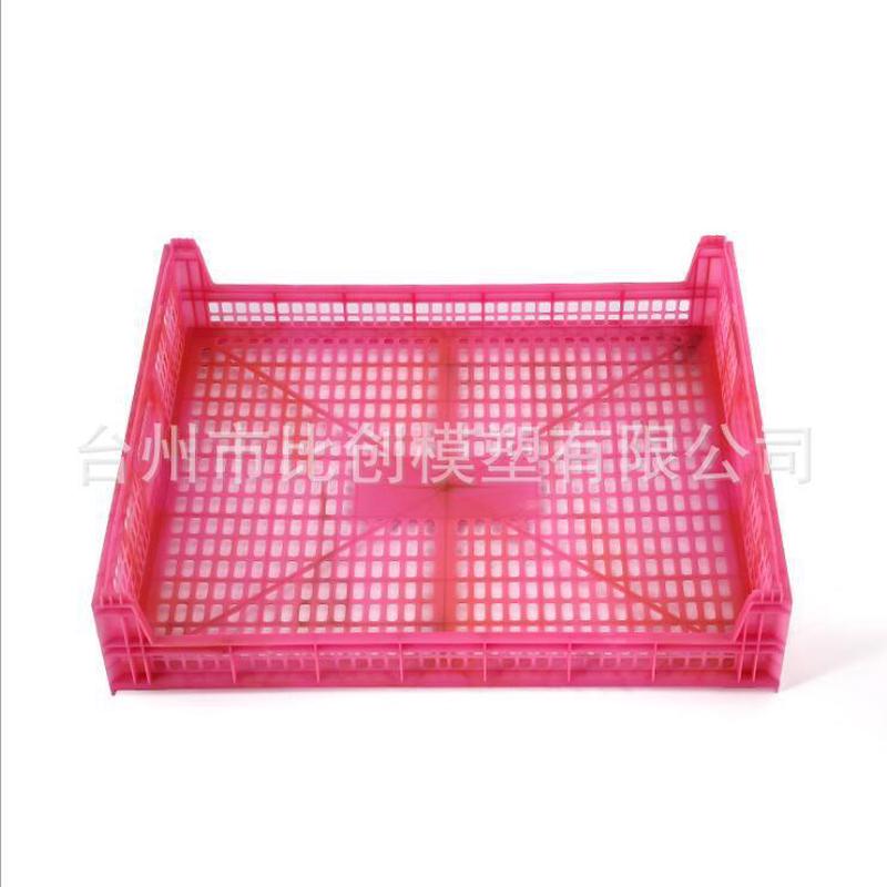 塑料模具制造加工水果筐模具塑料折叠箱周转箱注塑模具