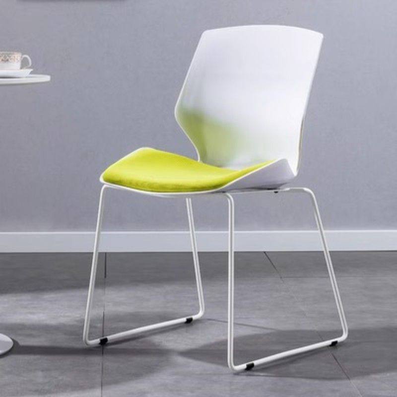 厂家批发办公椅高档学生弓形办公椅无扶手钢筋椅电脑椅简约培训椅