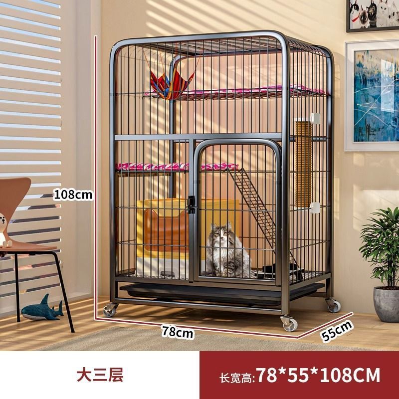 猫笼别墅笼子家用厂家自由空间室内带厕所小型舍屋猫咪笼子大批发