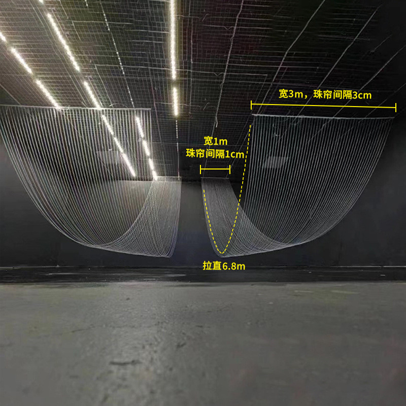 婚庆道具亚克力珠帘挂件婚礼布置波浪吊顶舞台背景帘水波活动装饰