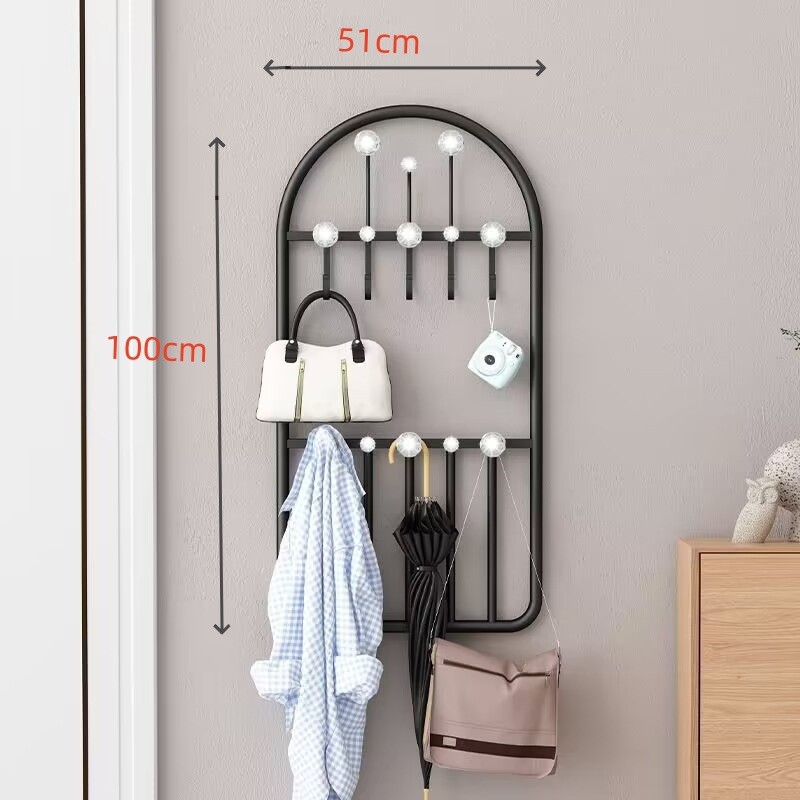 壁挂贴墙服装店拐角门后衣帽架卧室阳台宿舍衣架展示晾晒衣服架子