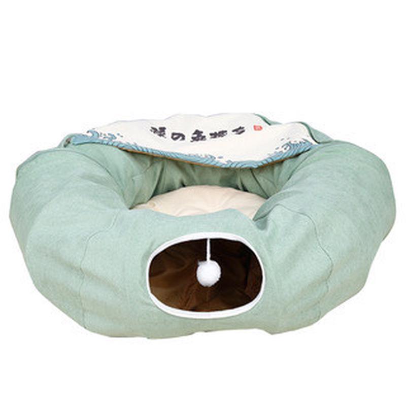 款猫窝可折叠猫隧道猫通道满月半月猫隧道四季可用可拆洗宠物窝