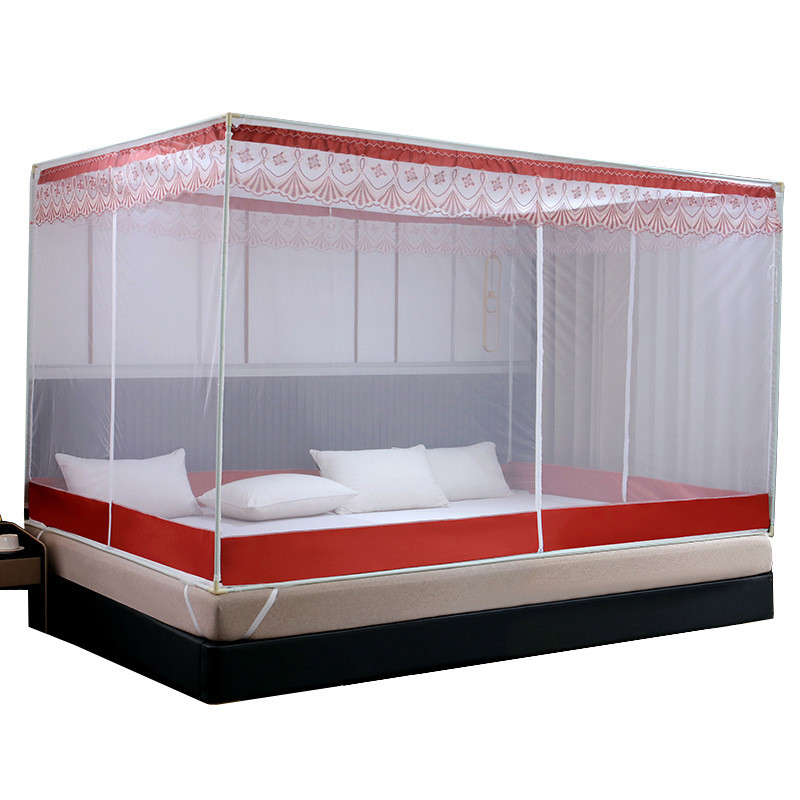 hx新款定做外穿超大t门全底防摔蚊帐榻榻米炕可子母拼接床杆床