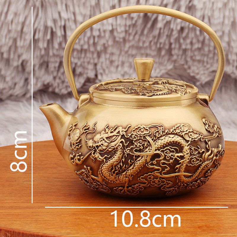 黄铜手茶壶摆件办公室茶桌茶具装饰提梁编织提壶纯铜器工艺品批发,家居饰品,装饰摆件,淘宝优惠券,粉丝福利购,淘宝优惠卷