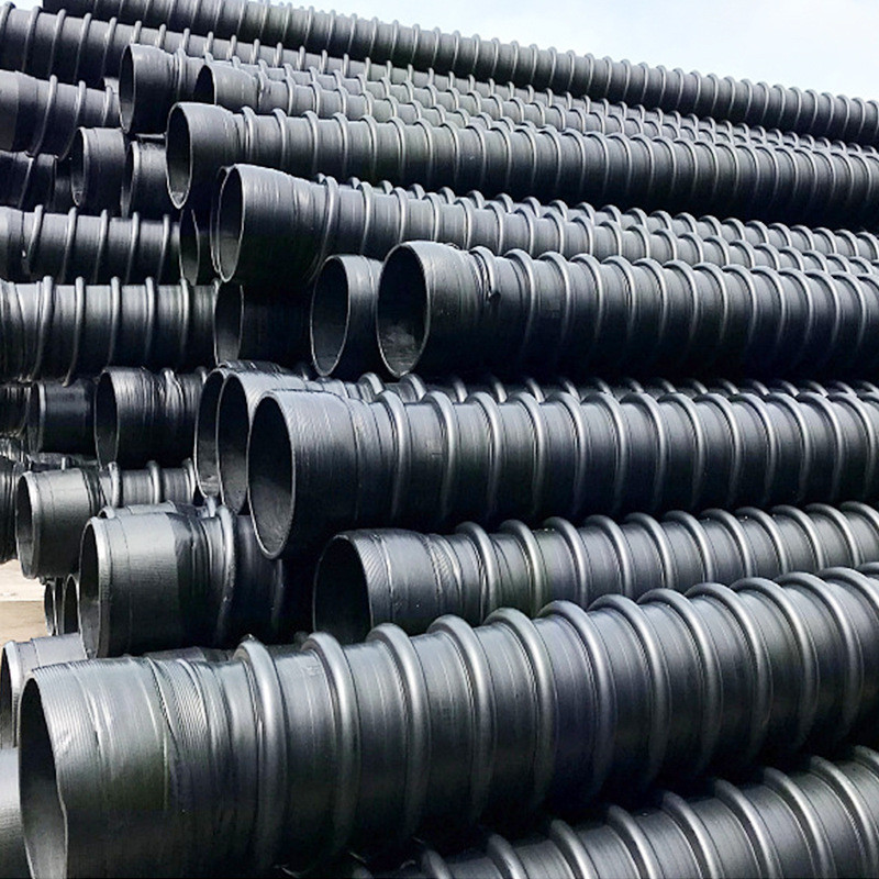 缠绕工艺hdpe增强大厂结构壁管(克拉管)pe管缠绕结构加工定制管道