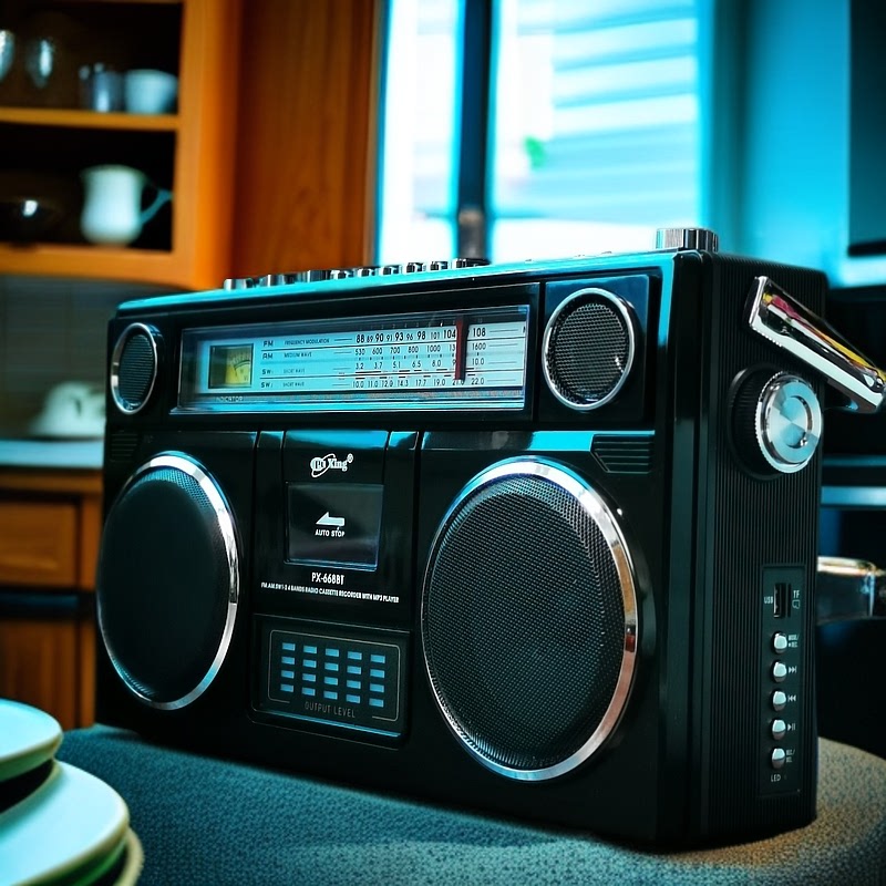 出欧美复古双声道立体声磁带机卡带机录音机收录机收音机蓝牙充电