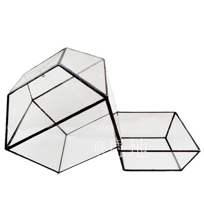 16054b包邮!工厂直销几何玻璃微景观多肉花房玻璃花房玻璃小花房