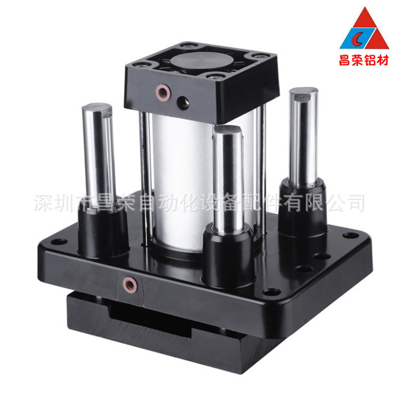 倍速四线体链导柱顶升气缸qgbd63-50平移机/顶升转台四导柱气缸