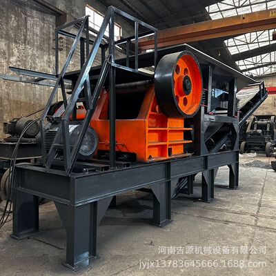 混凝土大型设备建筑工地鄂式破碎机一次成型青红石料石英石碎料机