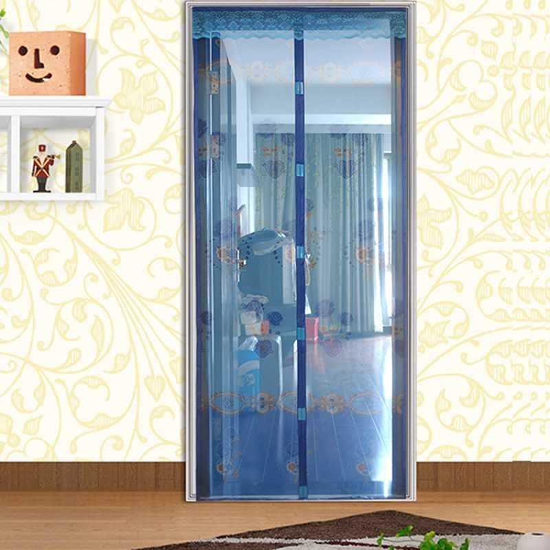 tuf4静音防蚊门帘简易夏季自粘透气磁性沙门加密磁条纱窗门帘