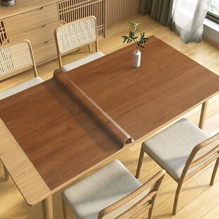 仿实木纹餐桌垫高级感防烫原木色茶几桌垫桌面保护垫防水防油桌布