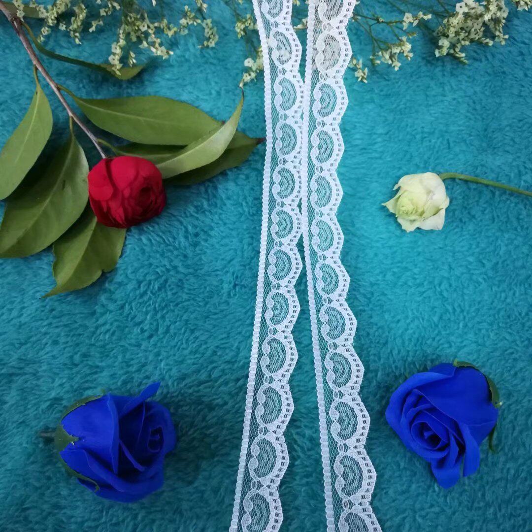 厂家无弹儿童蕾丝桃心花边2.5cm花边饰品婚纱尼龙服饰辅料5002-1