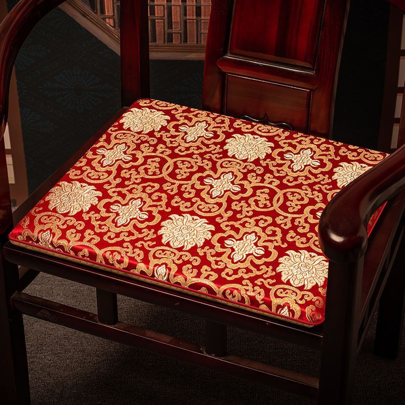 中式椅子坐垫防滑加厚海绵垫红木餐椅圈椅太师椅凳子座垫乳胶