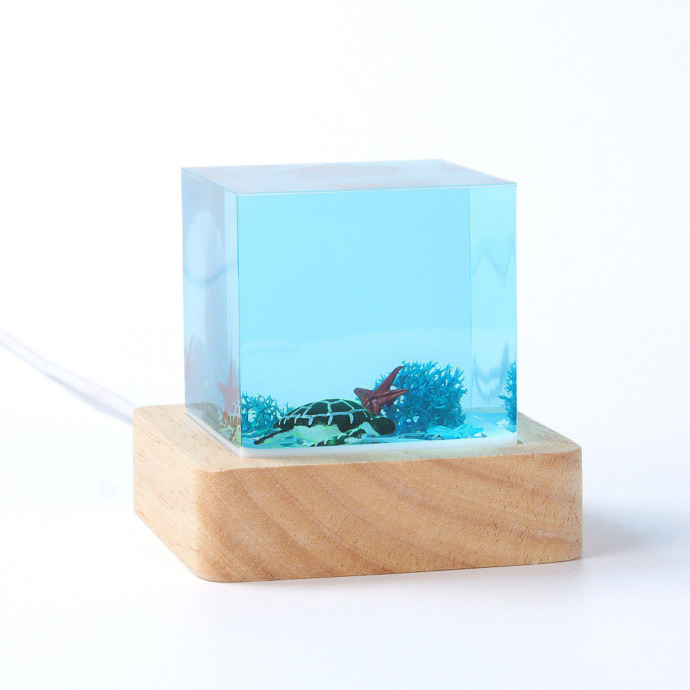 微景观海洋系列手工制作环氧树脂工艺品独特设计小夜灯摆件伴手礼