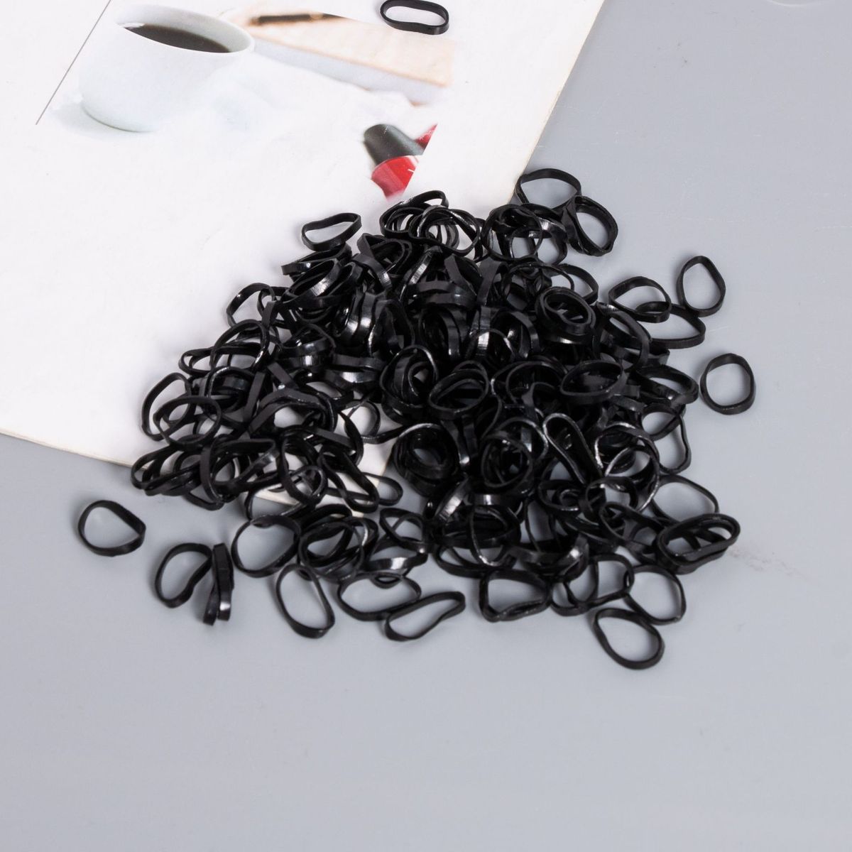 批发8024tpu一次性透明发圈儿童橡皮筋皮筋化妆店绑头发无尘皮圈