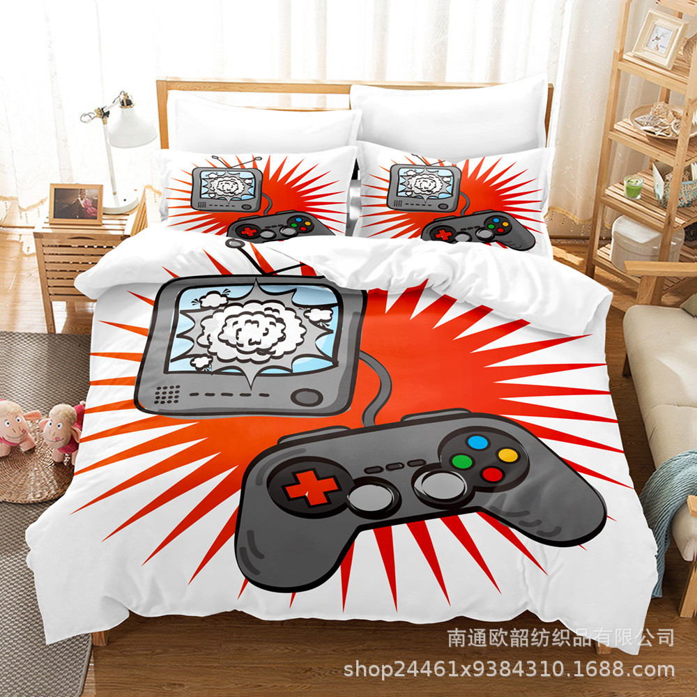 3d数码印花家纺游戏手柄gamer床上用品四件套被套三件套系列