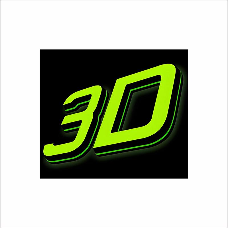 3D广告牌打印定制门头悬挂磁吸轨道发光字招牌吊装迷你字标识牌