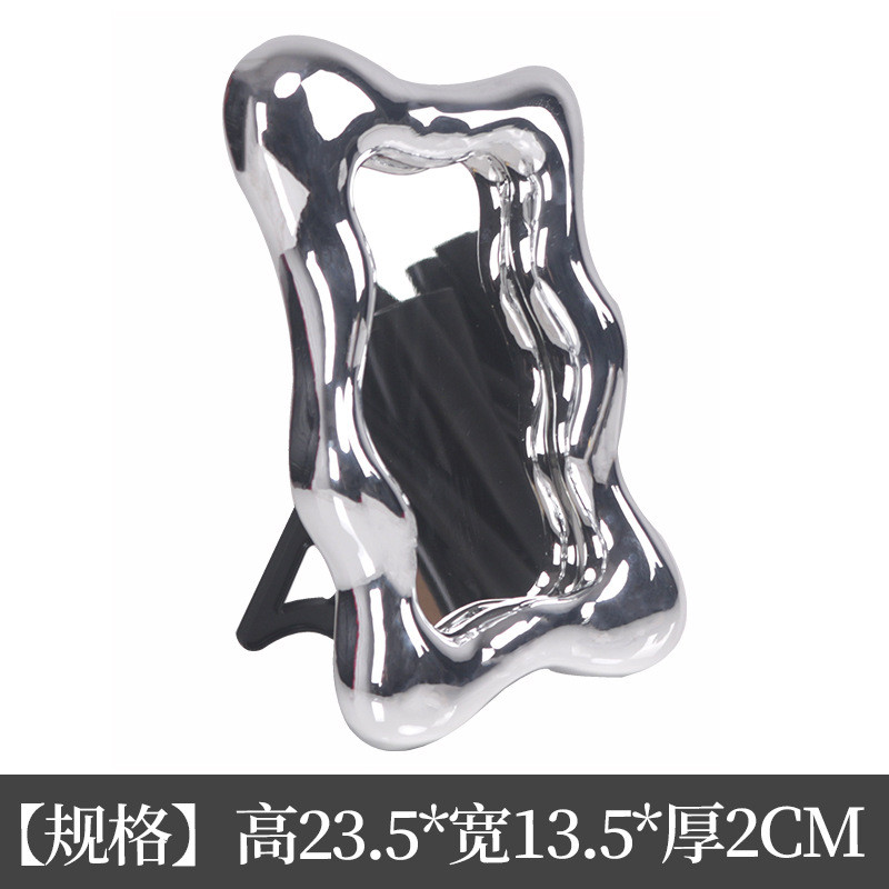 电镀树脂摆件北欧现代简约冰块装饰镜饰品桌面抽纸巾盒组合装几何