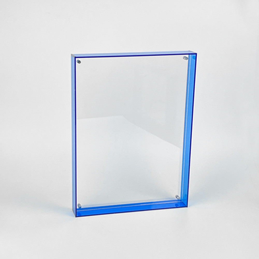 亚克力相框任意定制内框强磁或广告螺丝钉安装彩色透明亚克力相框